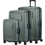 Samsonite Nuon Hardside Suitcase Set of 3 Matt Sage Khaki 34399, 34402, 34403 with FREE Memory Foam Pillow 21244