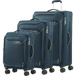 American Tourister Applite 4 Eco Softside Suitcase Set of 3 Varsity 45822, 45823, 45824 with FREE Memory Foam Pillow 21244