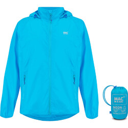 Mac In A Sac Neon Packable Waterproof Unisex Jacket Small Blue NS