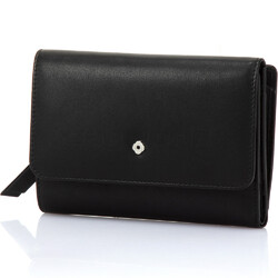 Samsonite Serena  LTH Tri-fold Wallet Black 33757