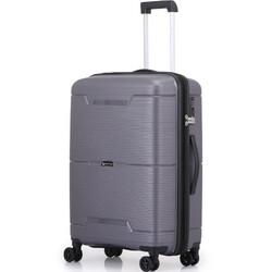 Qantas Byron Medium 67cm Hardside Suitcase Charcoal 2200M 
