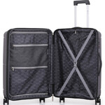 Qantas Byron Medium 67cm Hardside Suitcase Charcoal 2200M  - 4