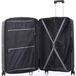 Qantas Byron Hardside Suitcase Set of 3 Charcoal 2200S, 2200M, 2200L with FREE Memory Foam Pillow 21244 - 4