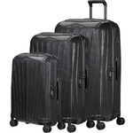Samsonite Major-Lite Hardside Suitcase Set of 3 Black 47117, 47119, 47120 with FREE Memory Foam Pillow 21244