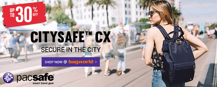 Pacsafe Citysafe CX Anti-Theft Bags @ Bagworld