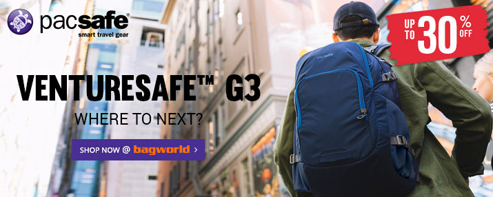 Pacsafe Venturesafe G3 Anti-Theft Backpacks @ Bagworld