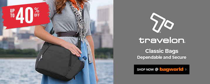 Travelon Classic Anti-Theft Bags @ Bagworld