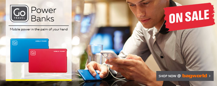 Go Travel Power Banks @ Bagworld Go Travel Power Banks @ Bagworld