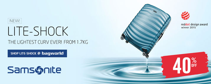 Samsonite Lite-Shock Luggage @ Bagworld