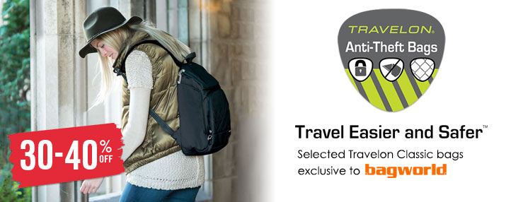 Travelon Classic Anti-Theft Backpacks @ Bagworld Travelon Classic Anti-Theft Backpacks @ Bagworld