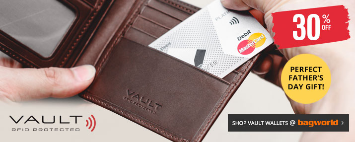 Vault RFID Blocking Leather Wallets @ Bagworld Vault RFID Blocking Leather Wallets @ Bagworld