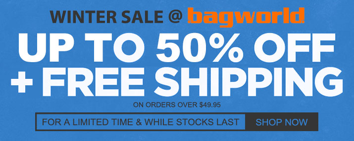 WINTER SALE @ Bagworld - Bags & Luggage Up To 50% Off!